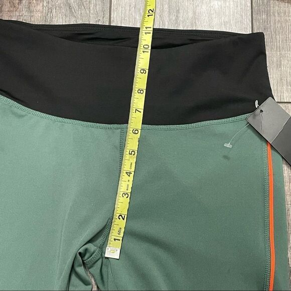 NWT Kimberly Color Block Green Orange Black Leggings Size Medium - Picture 7 of 9